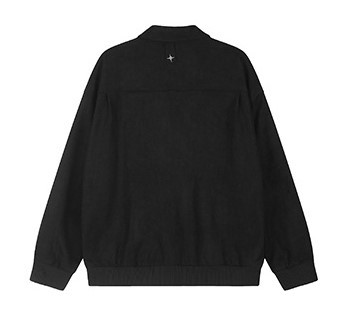 Star buckle suede design casual loose fashion trend jacket