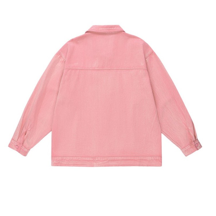 Vintage Street Wash Gradient Trendy Denim Jacket