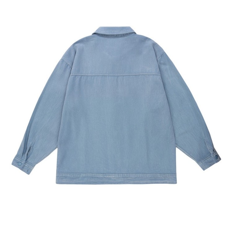 Vintage Street Wash Gradient Trendy Denim Jacket