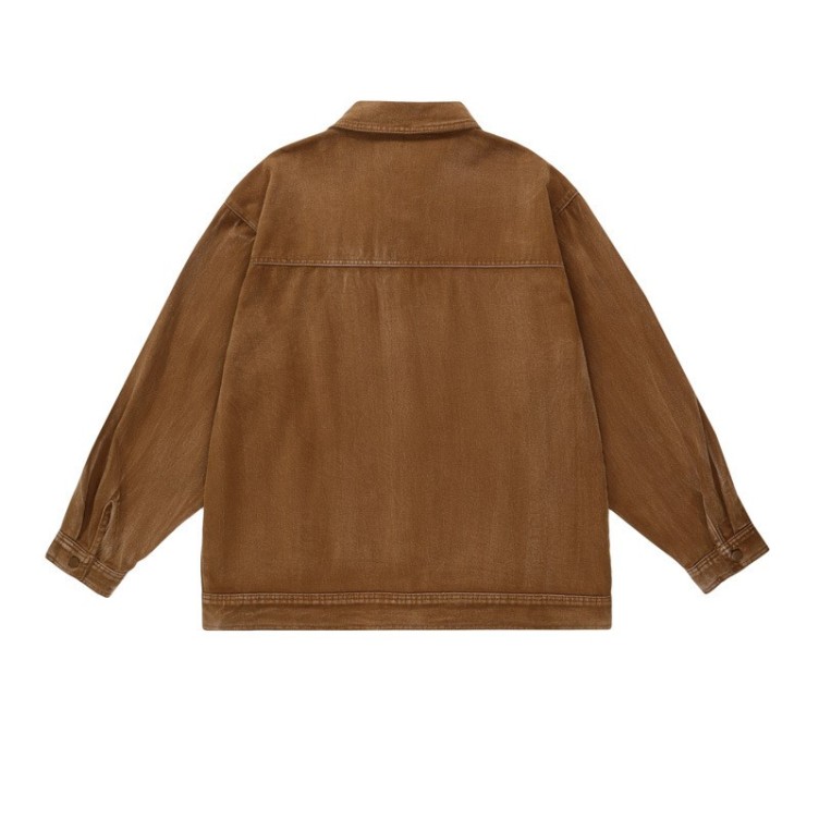 Vintage Street Wash Gradient Trendy Denim Jacket