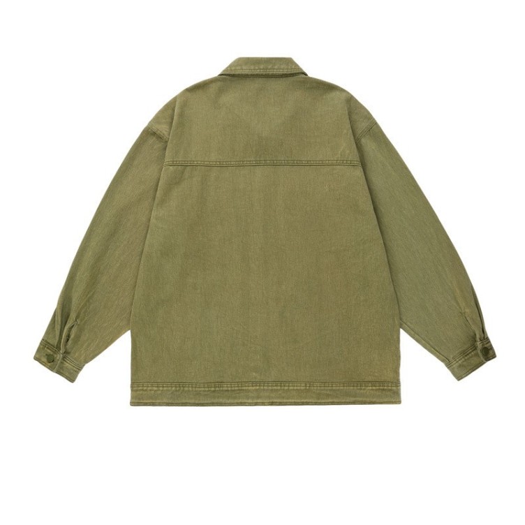 Vintage Street Wash Gradient Trendy Denim Jacket