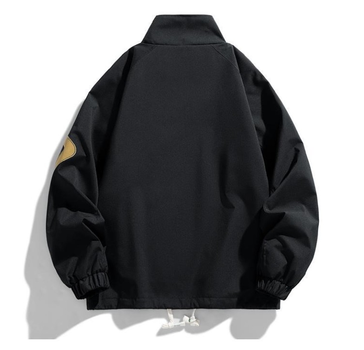 Casual stand collar loose fitting fashion trend jacket