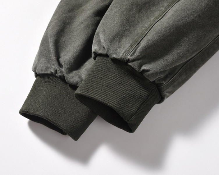 Vintage washed drawstring hooded loose trendy jacket