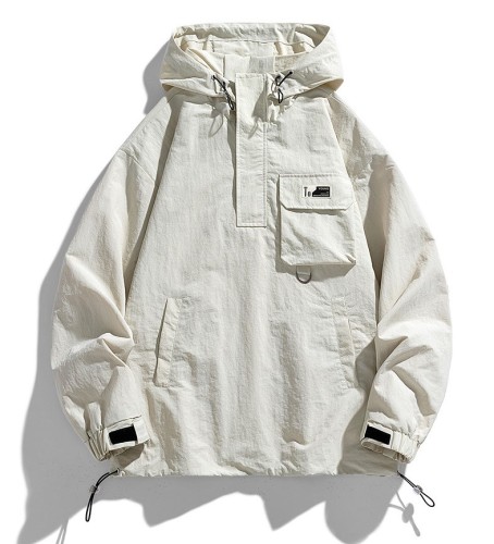 Hooded Windbreaker Loose Casual Jacket