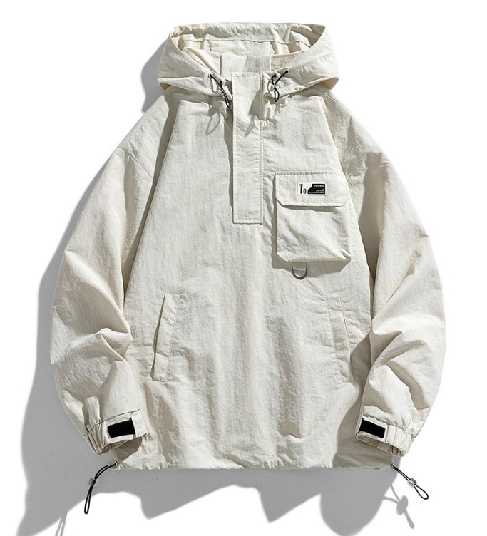 Hooded Windbreaker Loose Casual Jacket