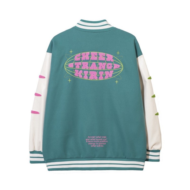 Embroidered baseball jersey loose casual jacket