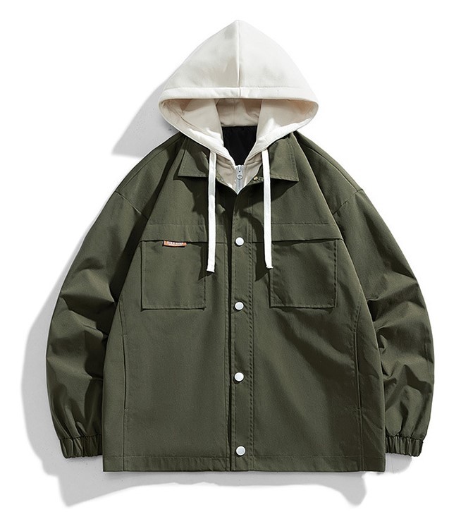 Loose Trend Versatile Hooded Work Jacket