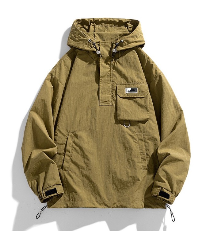 Hooded Windbreaker Loose Casual Jacket