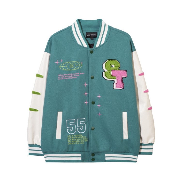 Embroidered baseball jersey loose casual jacket
