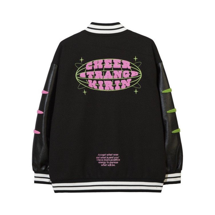 Embroidered baseball jersey loose casual jacket