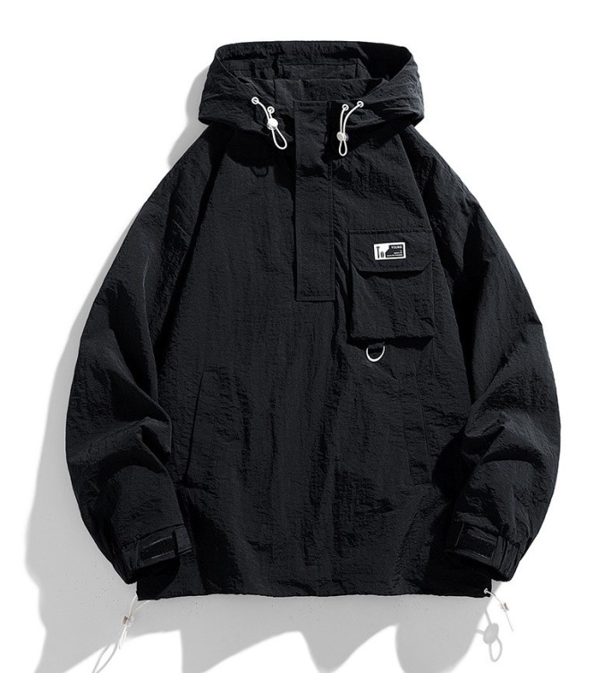 Hooded Windbreaker Loose Casual Jacket