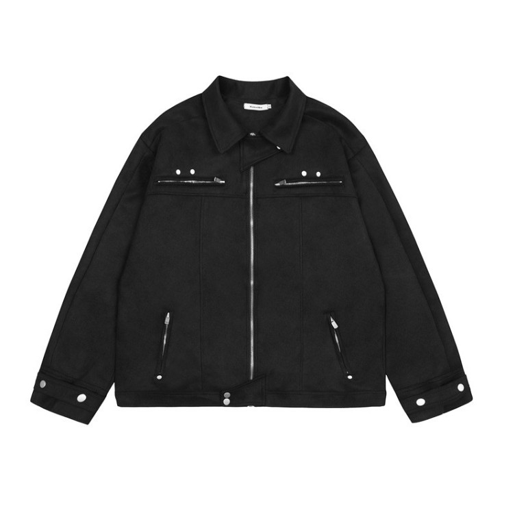 Casual versatile design motorcycle style jacket