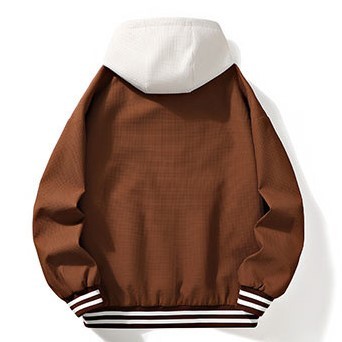 Loose fitting casual hooded jacket