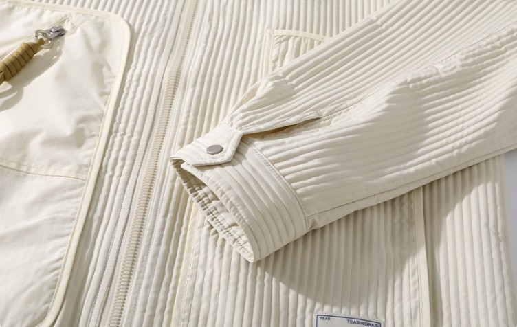 Casual stand collar solid color loose fitting jacket