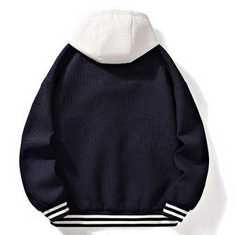Loose fitting casual hooded jacket