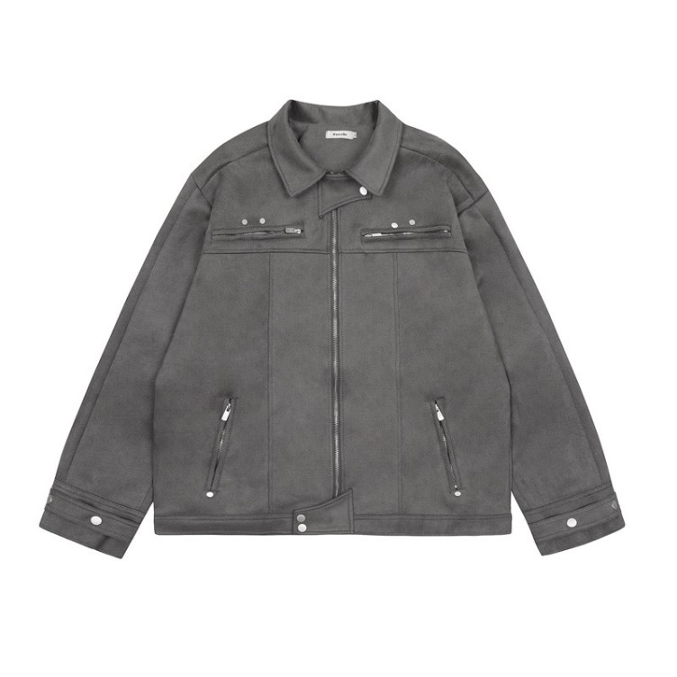 Casual versatile design motorcycle style jacket