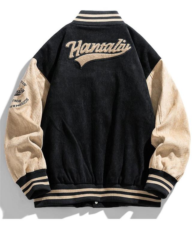Casual suede bomber jacket