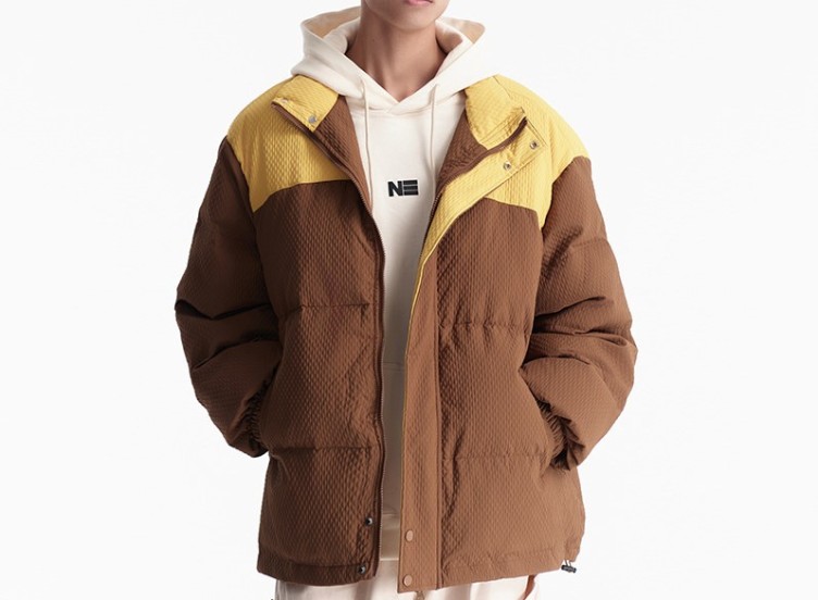 Stand collar down jacket Japanese retro loose down jacket