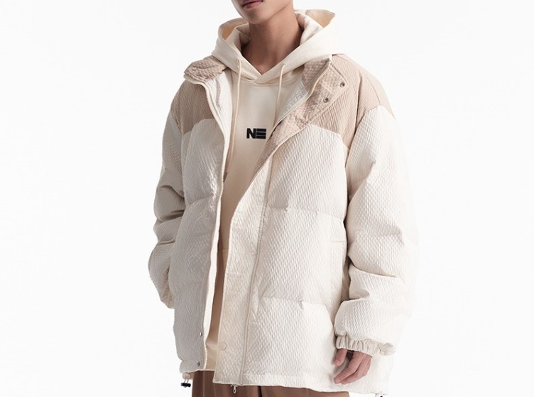 Stand collar down jacket Japanese retro loose down jacket