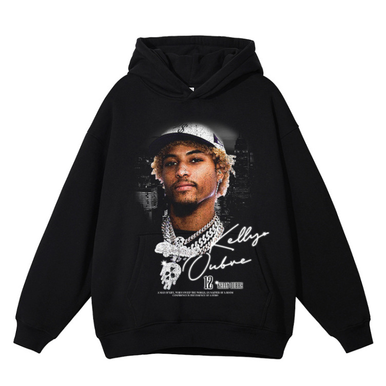 Ubre printed American hooded sweatshirt pure cotton pullover hoodie