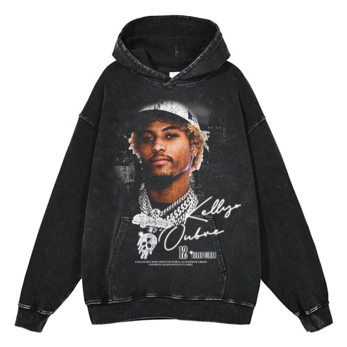 Ubre printed American hooded sweatshirt pure cotton pullover hoodie
