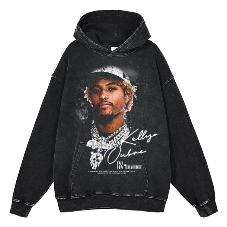 Ubre printed American hooded sweatshirt pure cotton pullover hoodie