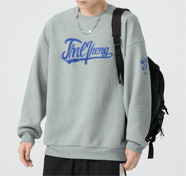 Autumn round neck casual sports trendy letter base sweatshirts
