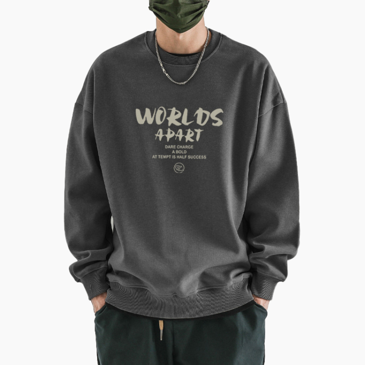 Round neck hooded velvet thickened warm inner layer sweatshirts