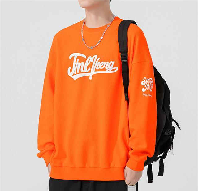 Autumn round neck casual sports trendy letter base sweatshirts