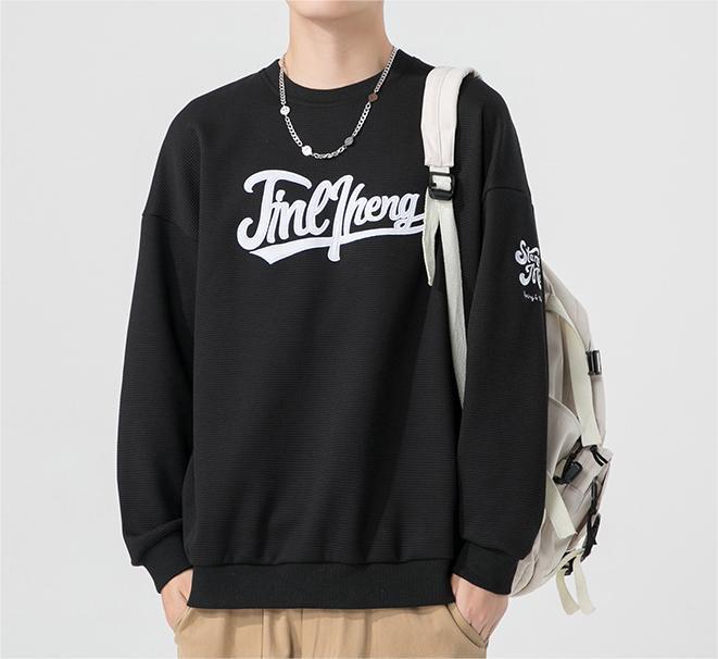 Autumn round neck casual sports trendy letter base sweatshirts