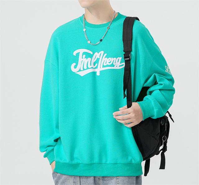 Autumn round neck casual sports trendy letter base sweatshirts