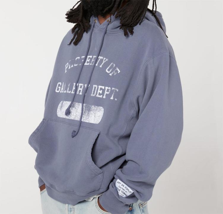 Retro American trendy brand washed distressed letter print VINTAGE hoodies