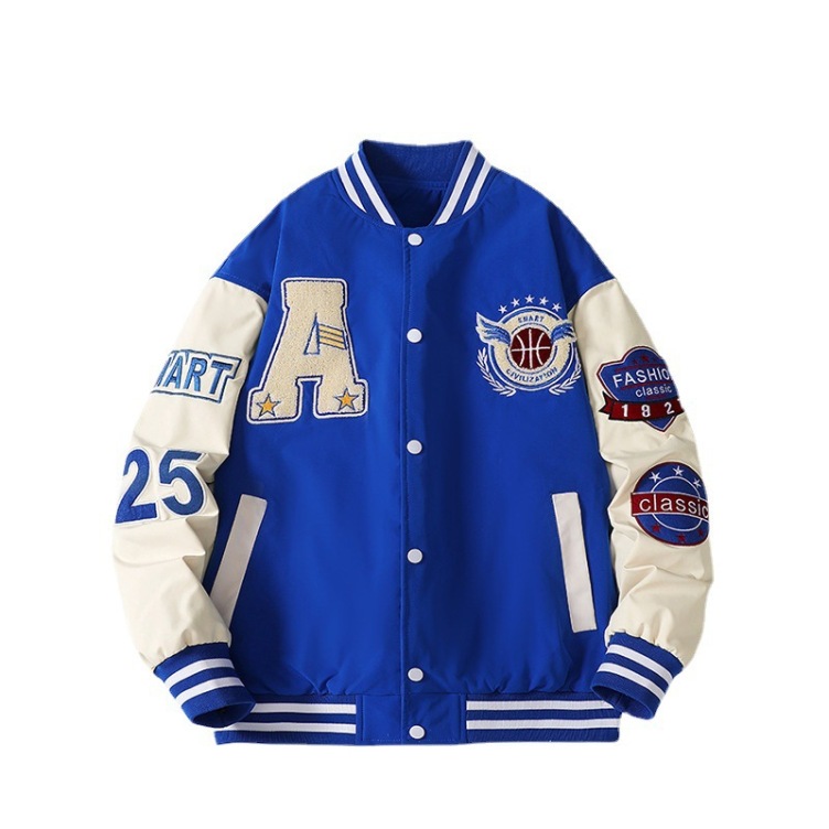 Baseball jersey loose pilot letter embroidery Jacket