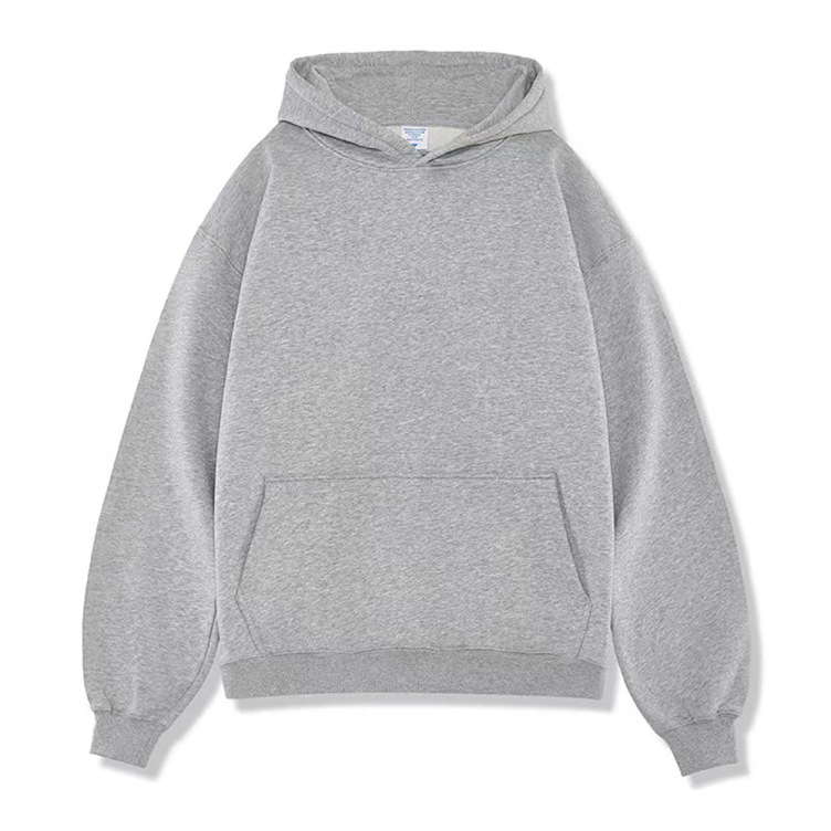 520g heavyweight pure cotton drop shoulder mid-length style hoodies
