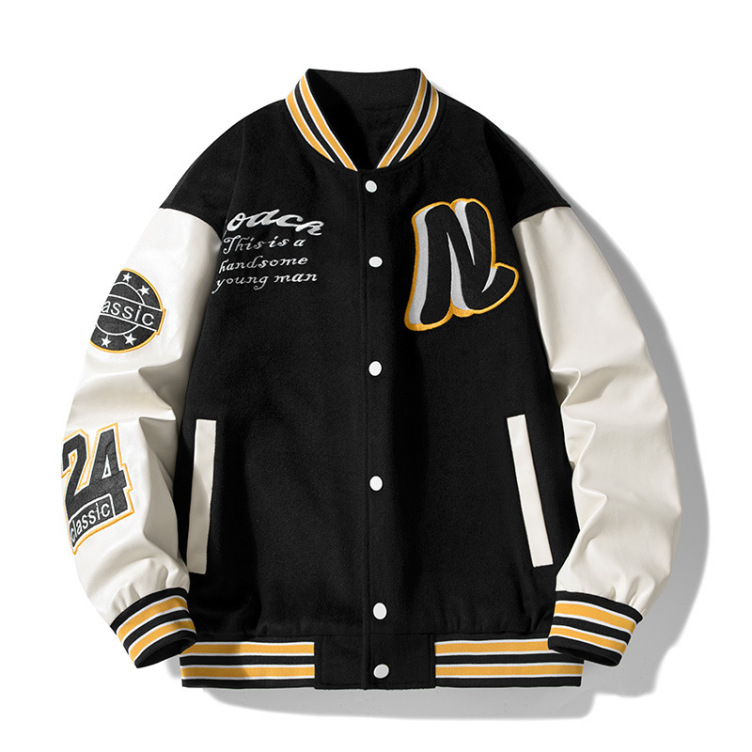 Baseball Uniform Letter Embroidery Youth Fly Loose Jacket