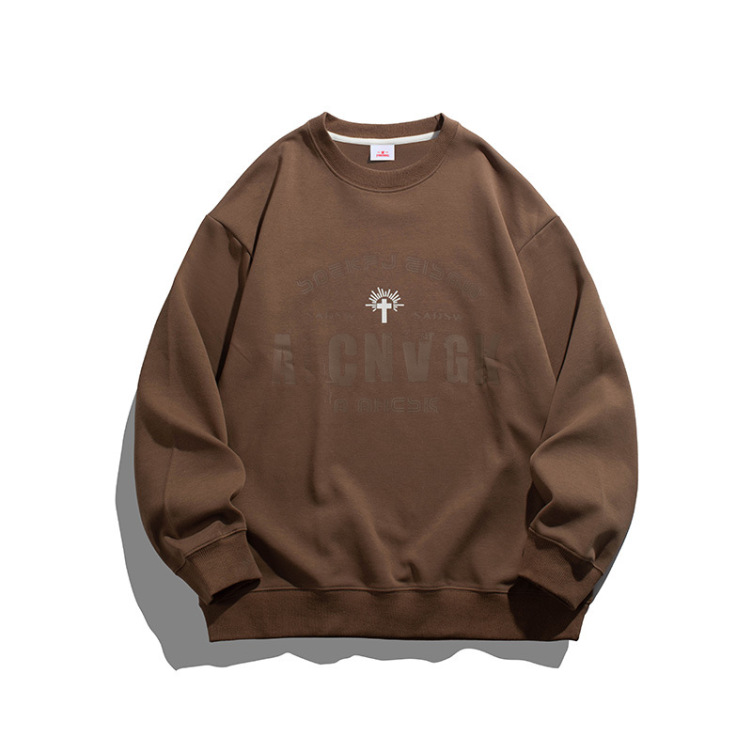 High street winter thickened velvet round neck long sleeve bottoming sweatshirts