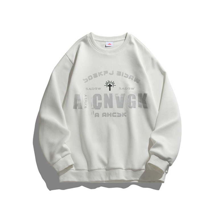 High street winter thickened velvet round neck long sleeve bottoming sweatshirts
