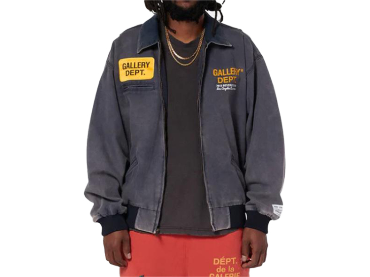 Gallery Dept washed distressed letter print denim Jacket