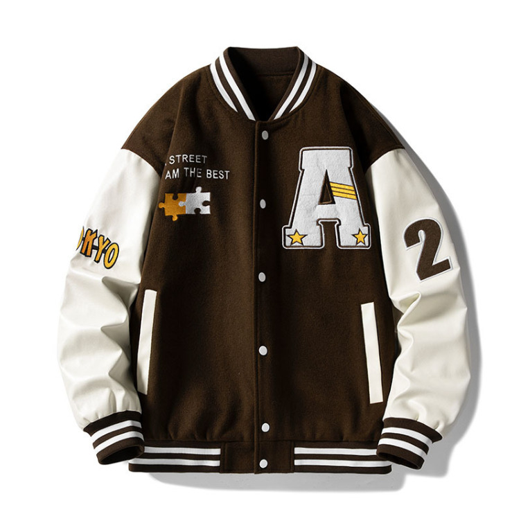 Baseball jersey loose pilot letter embroidery Jacket