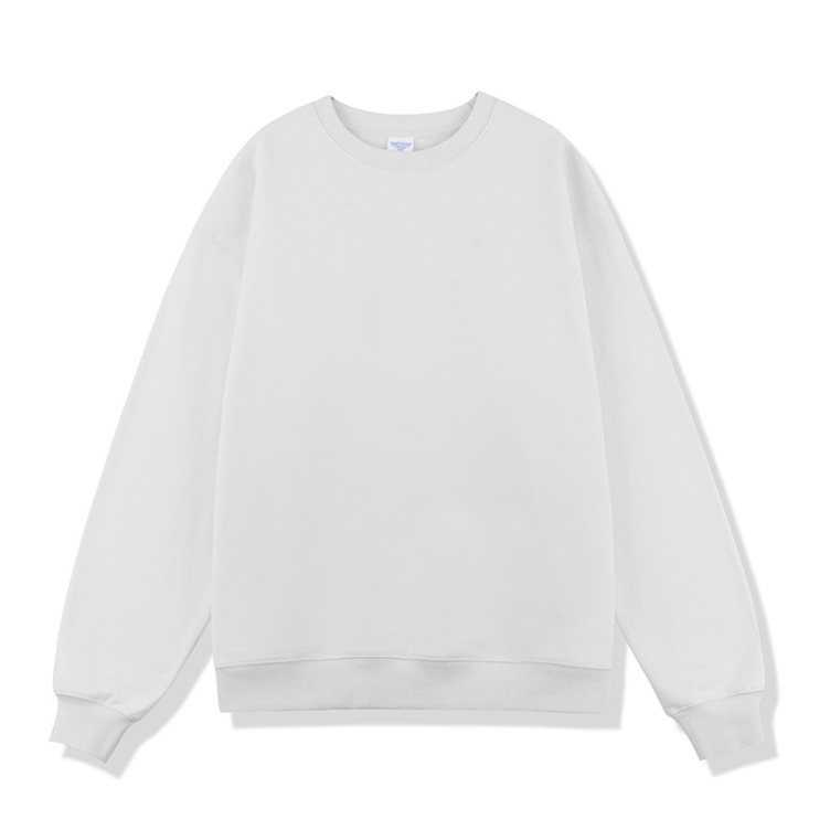 450G heavy solid color plus velvet round neck, loose and thick sweatshirts