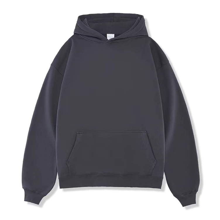520g heavyweight pure cotton drop shoulder mid-length style hoodies