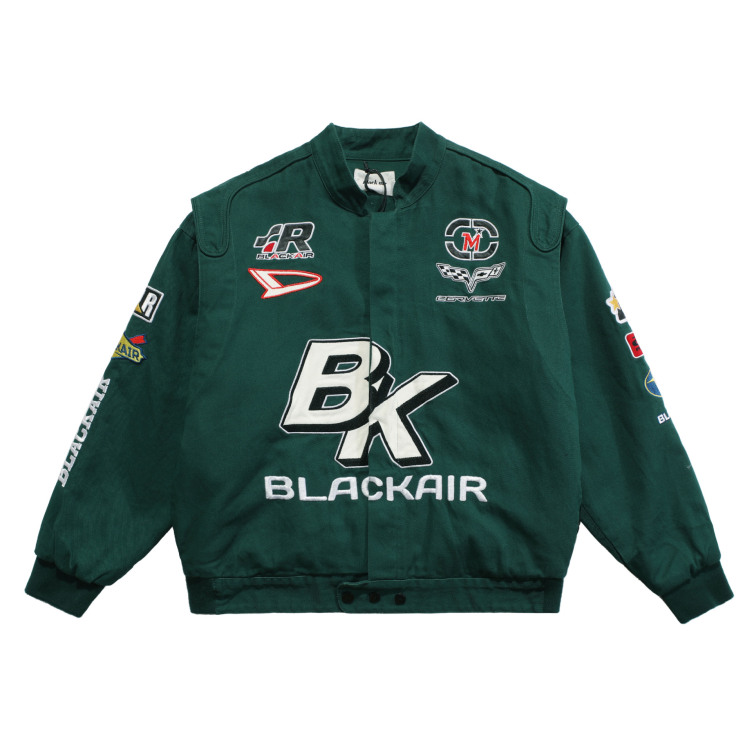 Retro racing embroidery heavy industry thin section Jacket