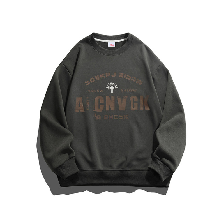 High street winter thickened velvet round neck long sleeve bottoming sweatshirts