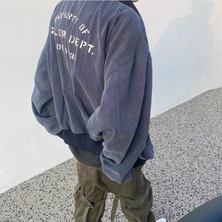 Gallery Dept washed distressed letter print denim Jacket