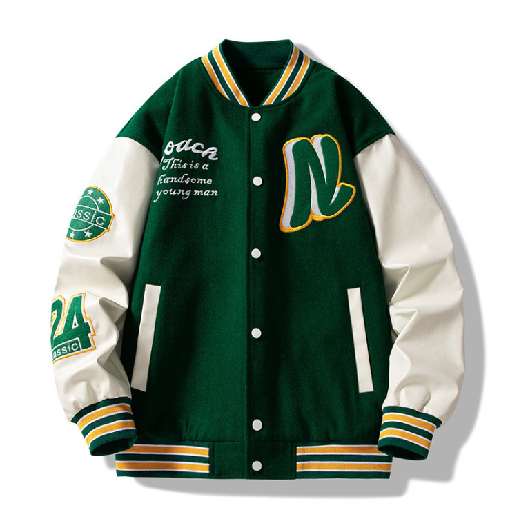 Baseball Uniform Letter Embroidery Youth Fly Loose Jacket