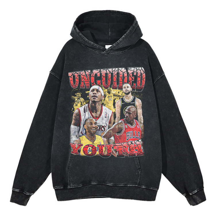 NBA basketball star Michael MJ Rodman portrait print hoodies