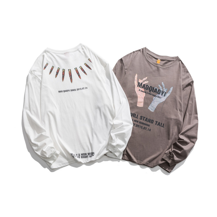 High street national fashion dark style finger print sweatshirts