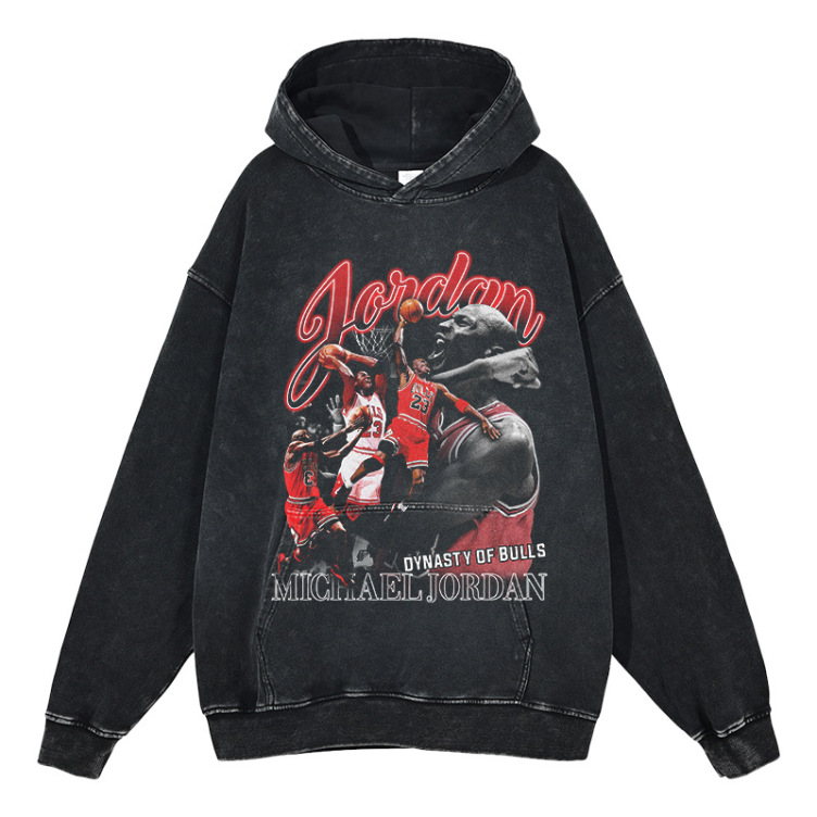 NBA basketball star Michael MJ Rodman portrait print hoodies