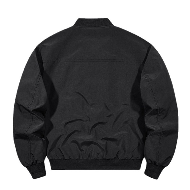 Flight jacket solid color American loose baseball uniform Jacket