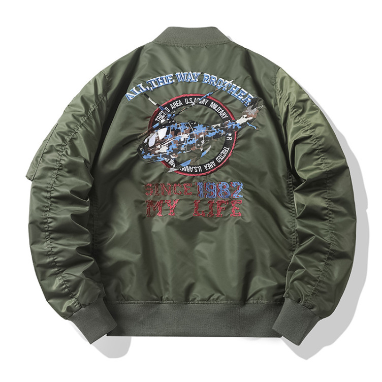 Motorcycle air force ma1 workwear embroidered baseball uniform Jacket